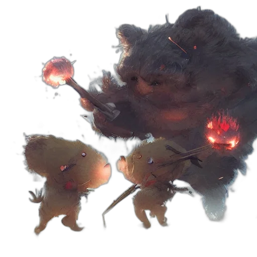 dragon, creature, staff, concept art transparent PNG cut-out