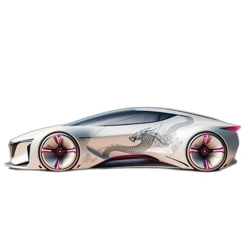car, 3d render, concept art, photorealistic transparent PNG cut-out
