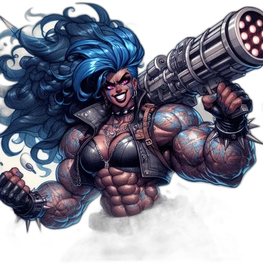 weapon, hair, comic book art, concept art transparent PNG cut-out