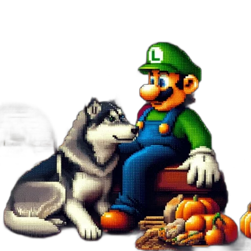 animal, food, creature, pixel art transparent PNG cut-out