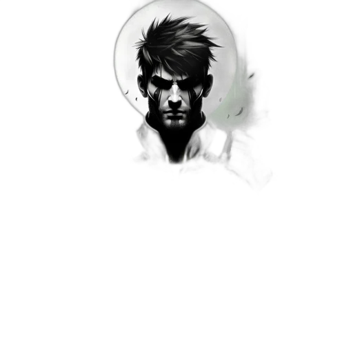face, comic book art, concept art, pixel art transparent PNG cut-out