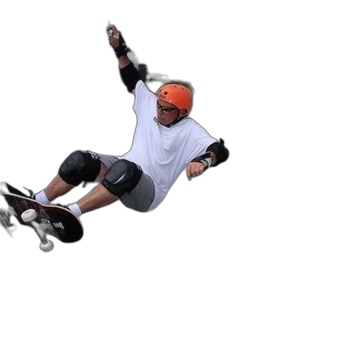 3d render, photorealistic, concept art, skateboarder transparent PNG cut-out