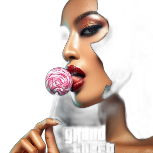 flower, jewelry, face, photorealistic transparent PNG cut-out
