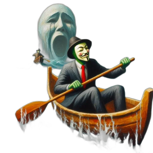 mask, concept art, fantasy art, 3d render transparent PNG cut-out