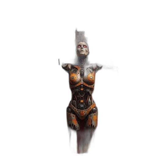 robot, weapon, staff, creature transparent PNG cut-out