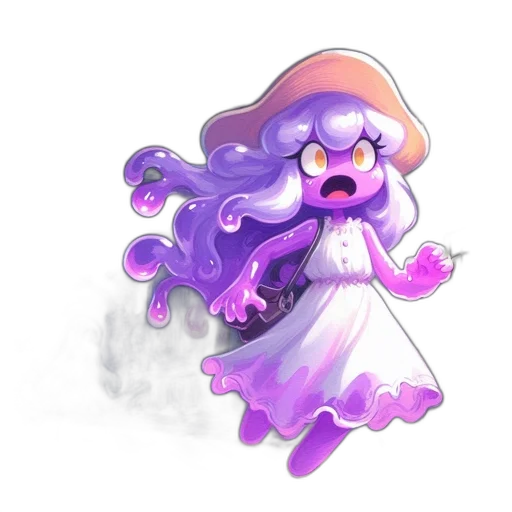dress, creature, staff, concept art transparent PNG cut-out