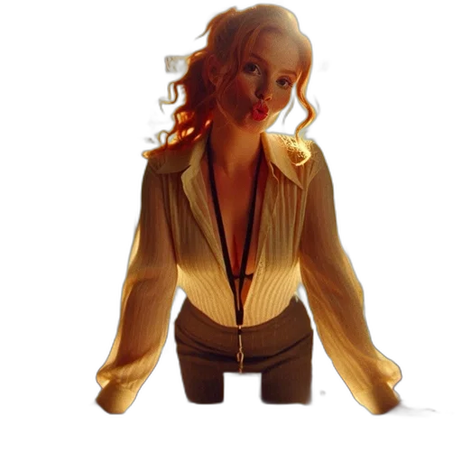 jacket, dress, staff, 3d render transparent PNG cut-out