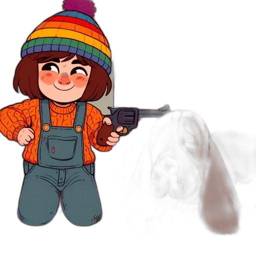 weapon, hat, jacket, animal transparent PNG cut-out