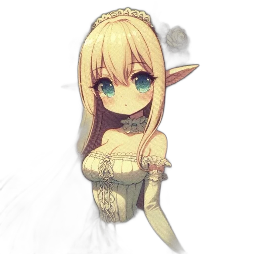 dress, dragon, staff, crown transparent PNG cut-out