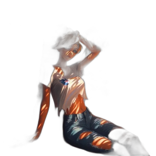 dress, robot, creature, staff transparent PNG cut-out