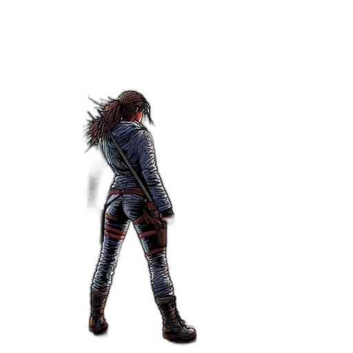 jacket, hair, robot, weapon transparent PNG cut-out
