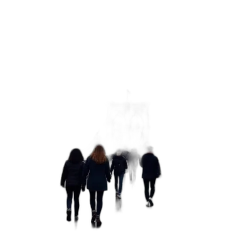 umbrella, jacket, staff, hair transparent PNG cut-out