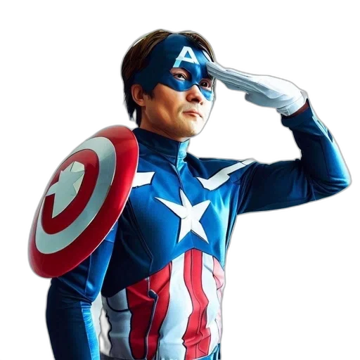 mask, jacket, comic book art, 3d render transparent PNG cut-out