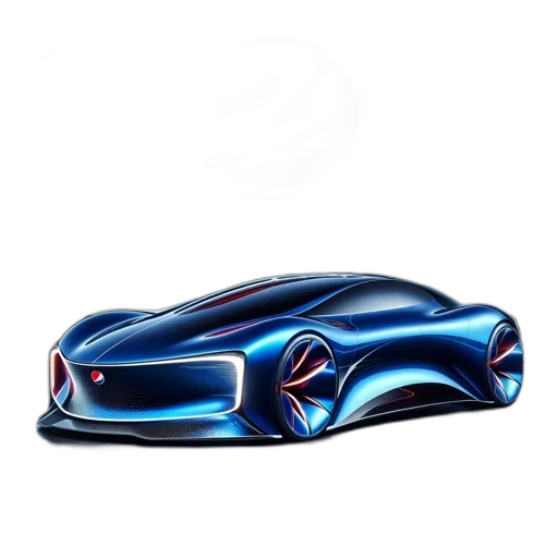 car, concept art, 3d render, photorealistic transparent PNG cut-out