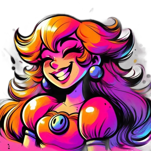 hair, cartoon, comic book art, pixel art transparent PNG cut-out