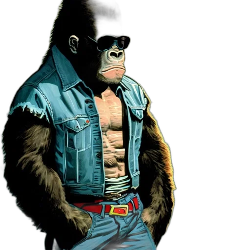 jacket, animal, comic book art, concept art transparent PNG cut-out