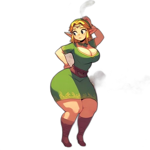 dress, staff, pixel art, concept art transparent PNG cut-out