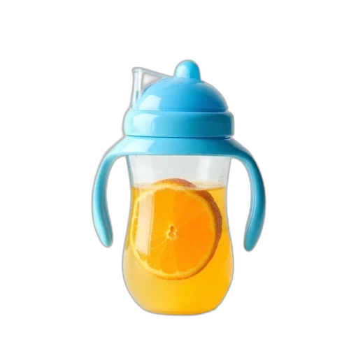 bottle, 3d render, blue, white transparent PNG cut-out