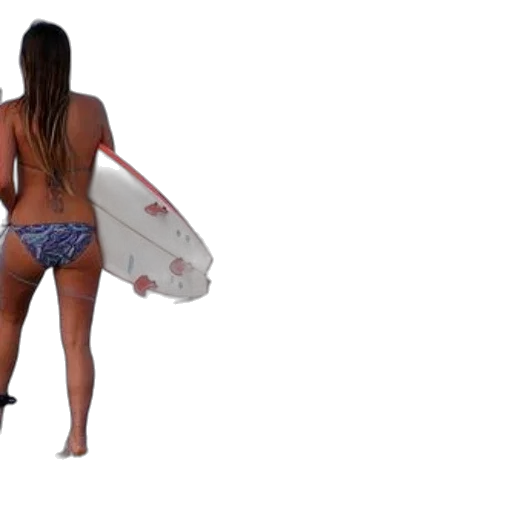 beach, two, women, surfboards transparent PNG cut-out