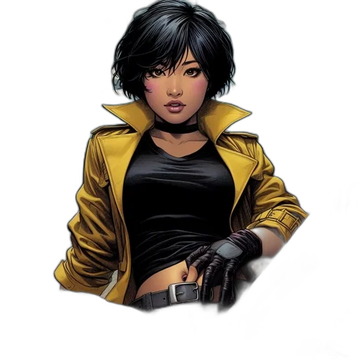 jacket, comic book art, concept art, cyberpunk transparent PNG cut-out