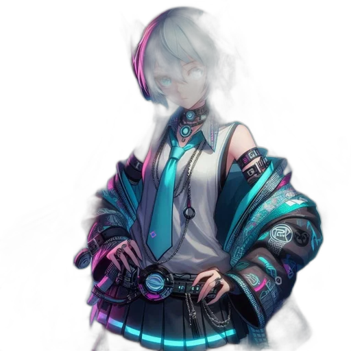 jacket, dress, robot, staff transparent PNG cut-out