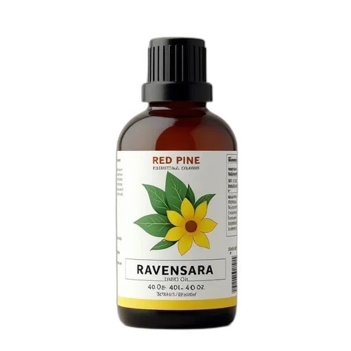 bottle, red, pine, ravensara transparent PNG cut-out