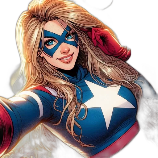 comic book art, concept art, female, superhero transparent PNG cut-out