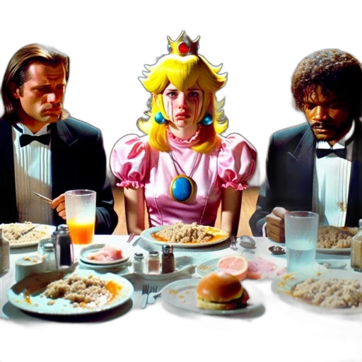 food, dress, concept art, vaporwave transparent PNG cut-out