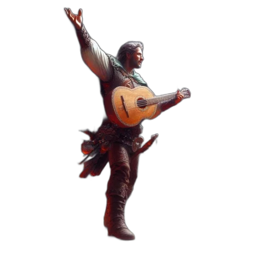 jacket, staff, concept art, 3d render transparent PNG cut-out