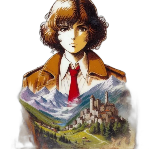 jacket, face, concept art, fantasy art transparent PNG cut-out