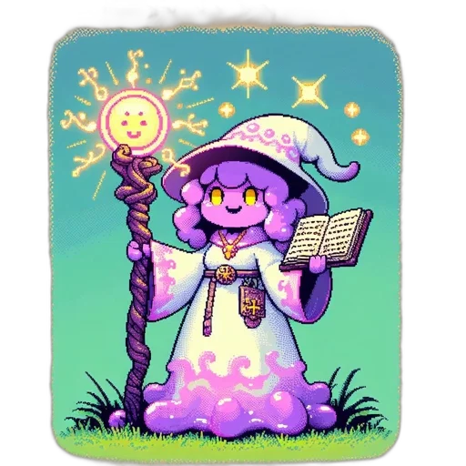 staff, dress, hat, fantasy art transparent PNG cut-out