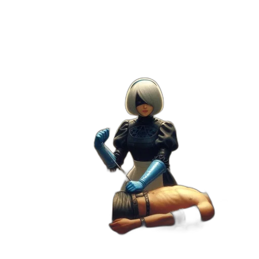 robot, weapon, staff, sword transparent PNG cut-out