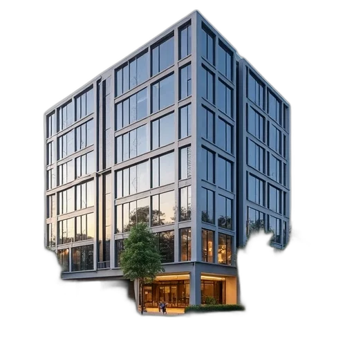 building, 3d render, photorealistic, concept art transparent PNG cut-out