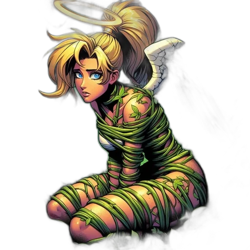 dress, staff, fantasy art, concept art transparent PNG cut-out