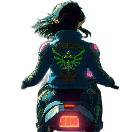 jacket, robot, dress, cyberpunk transparent PNG cut-out