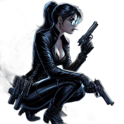 weapon, comic book art, concept art, cyberpunk transparent PNG cut-out