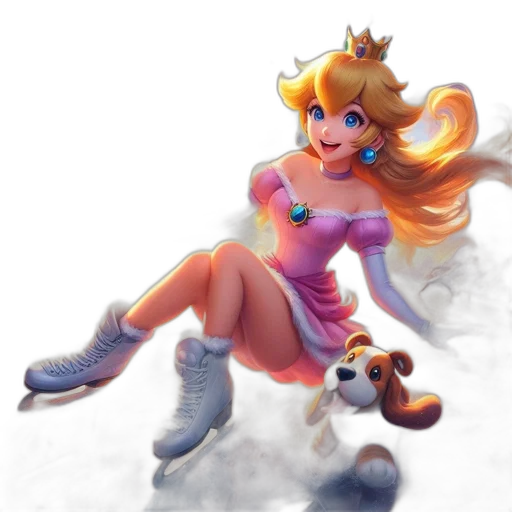 dress, crown, concept art, 3d render transparent PNG cut-out