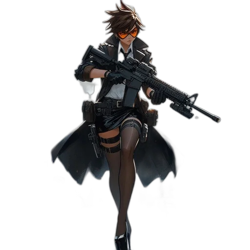 weapon, jacket, concept art, cyberpunk transparent PNG cut-out