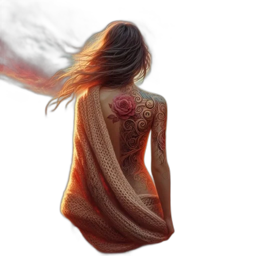 dress, hair, fantasy art, concept art transparent PNG cut-out