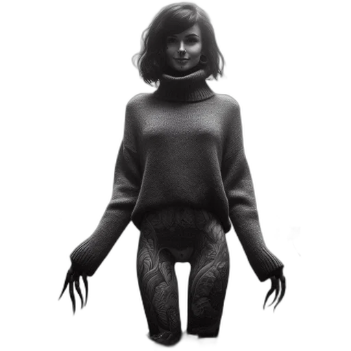 creature, dress, mask, jacket transparent PNG cut-out