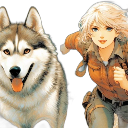 fantasy art, concept art, comic book art, anime transparent PNG cut-out