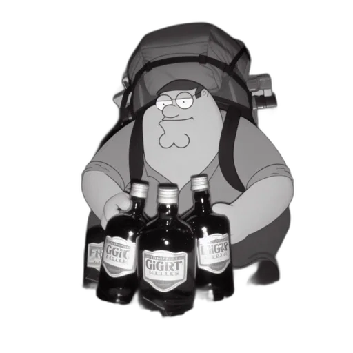 bottle, jacket, concept art, cartoon transparent PNG cut-out