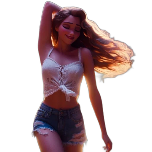 dress, hair, jewelry, jacket transparent PNG cut-out