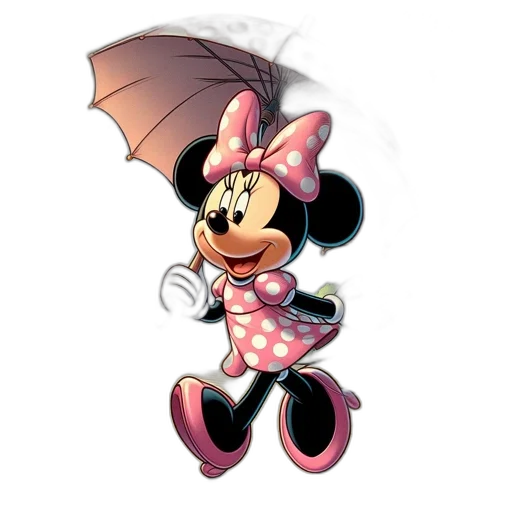 umbrella, flower, hat, staff transparent PNG cut-out