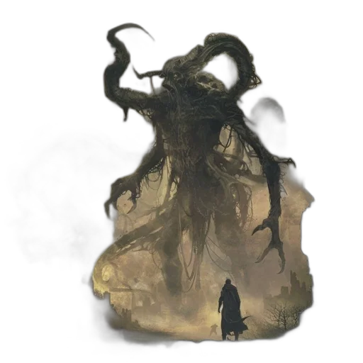 creature, dragon, mask, staff transparent PNG cut-out