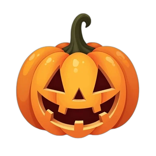 3d render, stylized, illustration, pumpkin transparent PNG cut-out