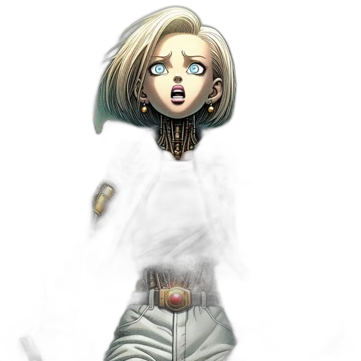 staff, robot, mask, hair transparent PNG cut-out