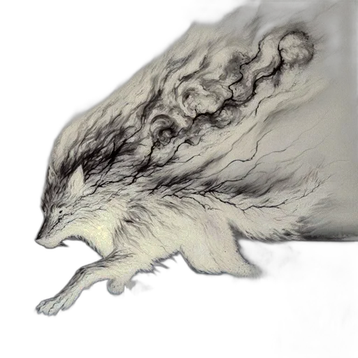 dragon, hair, creature, mask transparent PNG cut-out