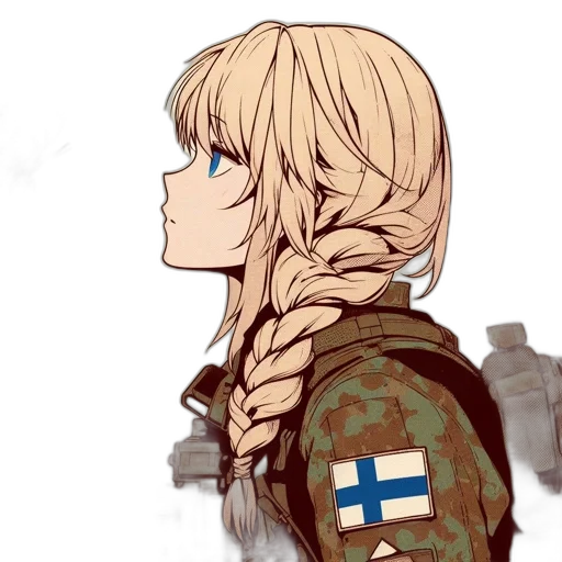 jacket, weapon, hair, face transparent PNG cut-out