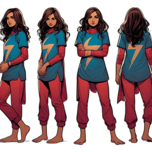 comic book art, concept art, red, young transparent PNG cut-out